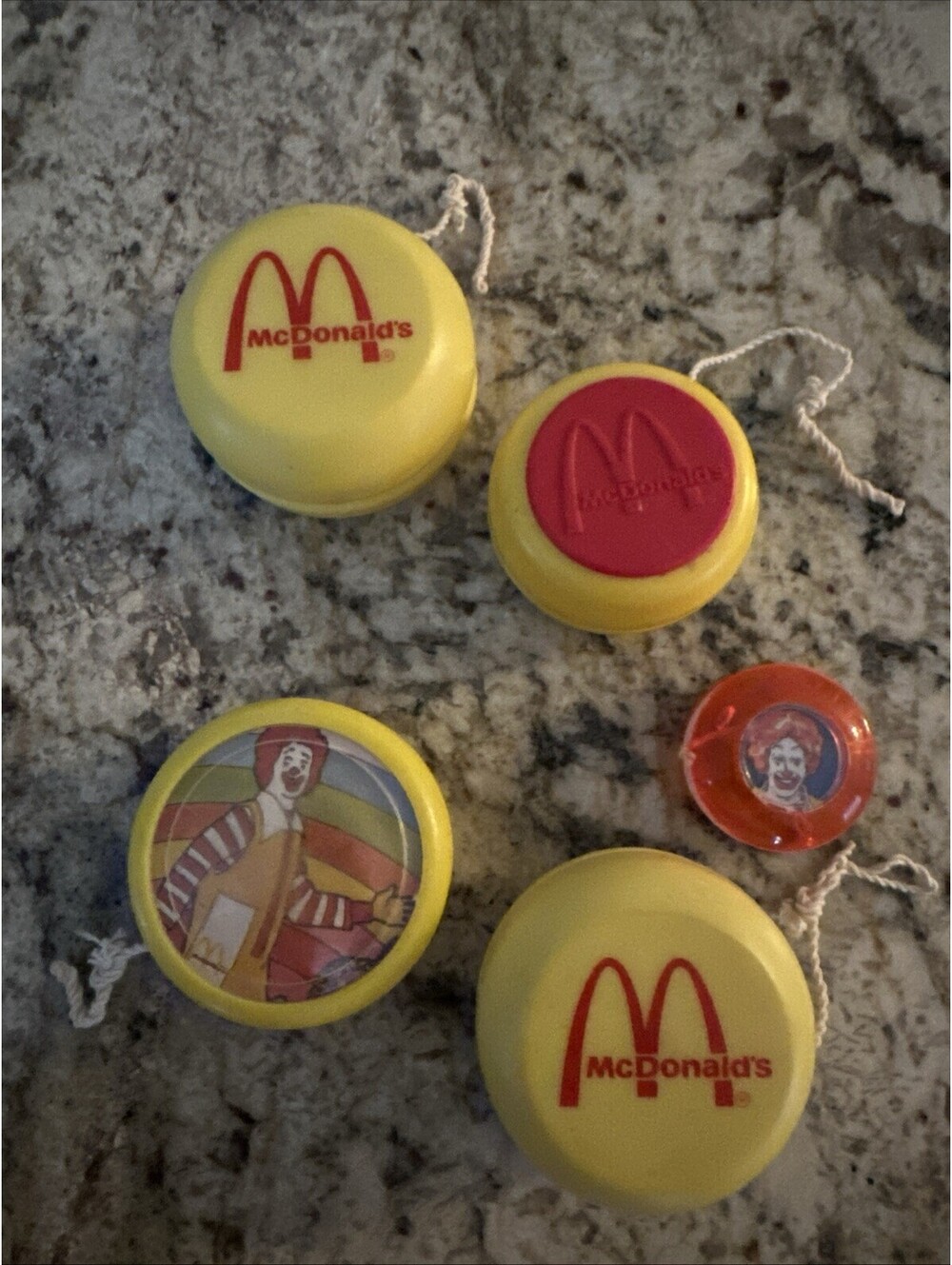 5x Vintage McDonald's Yo-yos GOOD CONDITION + FAST SHIPPING